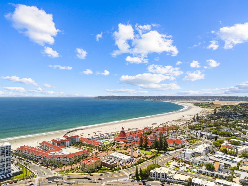 Coronado · Drone · the beach and the Hotel del