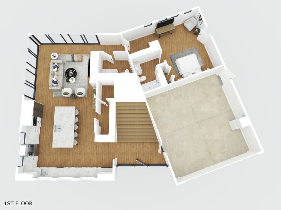 3D floor plan · first floor
