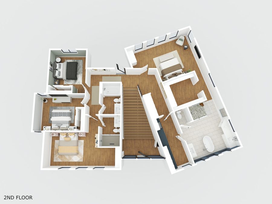 3D floor plan · second floor